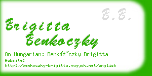 brigitta benkoczky business card